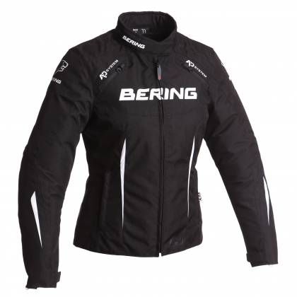 Geacă Moto Damă din Textil BERING LADY KATNISS · Alb / Negru  - 0