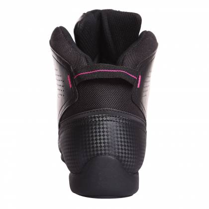 Ghete Moto Damă din Piele & Textil BERING JASPER LADY · Negru / Roz-Fluo  - 1