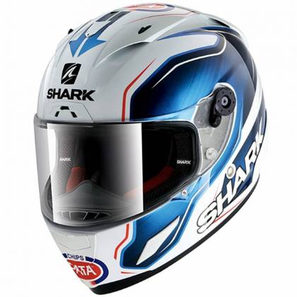 Cască Moto Integrală SHARK RACE-R PRO REPLICA GUINTOLI · Alb / Albastru / Negru  - 3