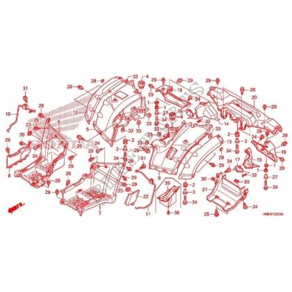 Aparator noroi HONDA TRX  - 1