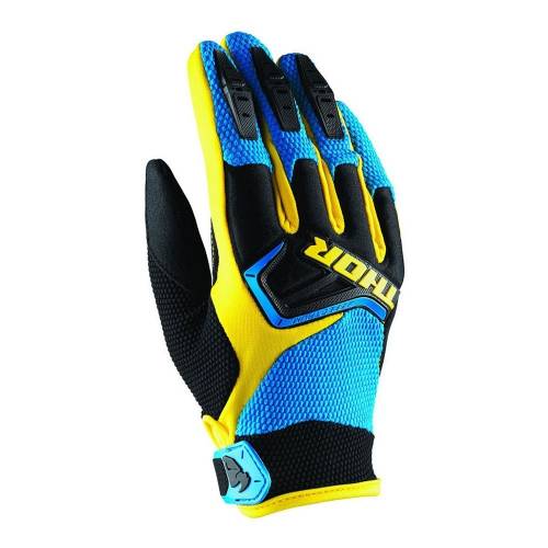 Mănuși Enduro - Cross THOR SPECTRUM · Galben / Negru / Albastru 