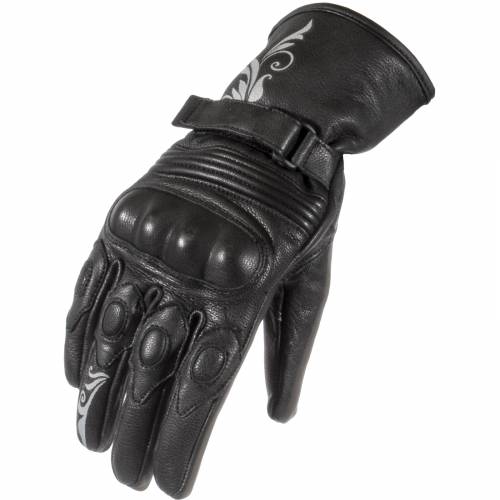 Mănuși Moto Damă din Piele SIXGEAR JOLIE · Negru 