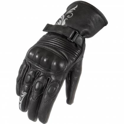 Mănuși Moto Damă din Piele SIXGEAR JOLIE · Negru  - 0