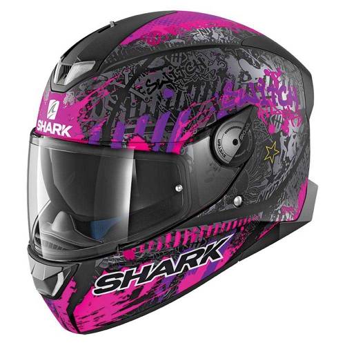 Cască Moto Integrală SHARK SKWAL 2.2 SWITCH RIDER cu Lumini LED · Negru / Roz 