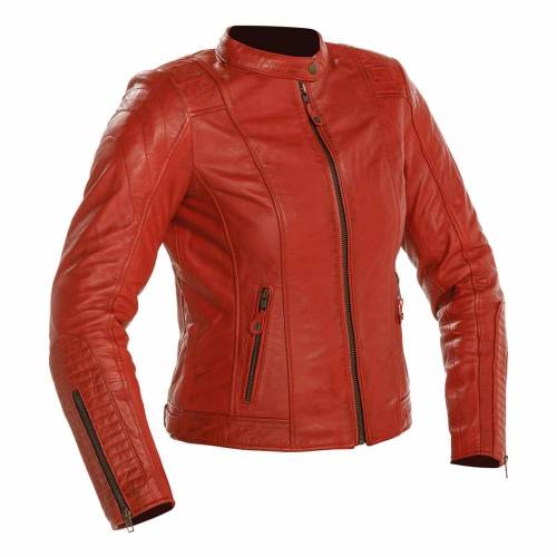 Geacă Moto Damă din Piele RICHA LAUSANNE · Roșu 