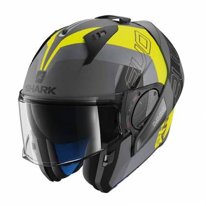 Cască Moto Modulară SHARK EVO-ONE 2 SLASHER · Negru / Gri / Galben-Fluo  - 0