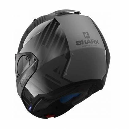 Cască Moto Modulară SHARK EVO-ONE 2 LITHION DUAL · Negru / Gri  - 2
