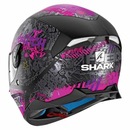 Cască Moto Integrală SHARK SKWAL 2.2 SWITCH RIDER cu Lumini LED · Negru / Roz  - 2