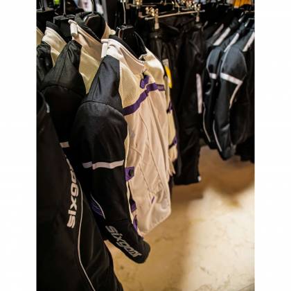 Geacă Moto Damă din Textil SIXGEAR LUNA · Gri / Mov  - 3