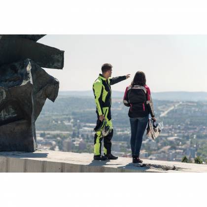 Geacă Moto Damă din Textil SPEED UP NINA · Negru / Gri / Roz  - 1