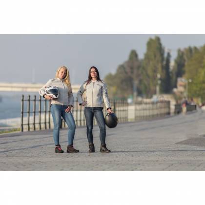 Geacă Moto Damă din Textil SPEED UP PIXIE · Gri / Roz  - 5