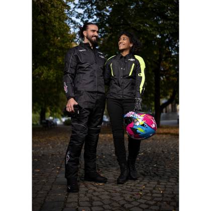 Geacă Moto Damă din Textil SPEED UP LILY · Negru / Verde-Fluo  - 3