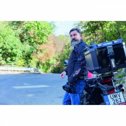 Geacă Moto din Textil SPEED UP ZONE · Negru / Roșu  - 7