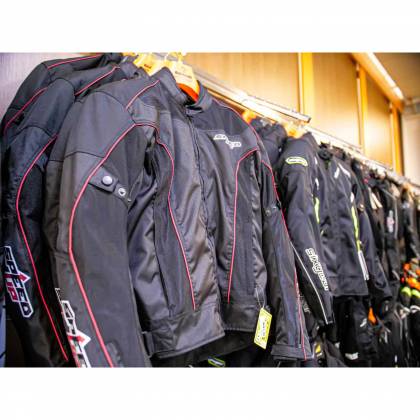 Geacă Moto din Textil SPEED UP ZONE · Negru / Roșu  - 2