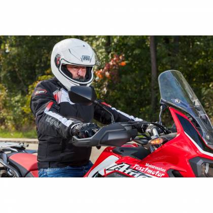 Geacă Moto din Textil SIXGEAR STRIKER · Negru / Alb  - 4