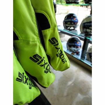 Geacă Moto din Textil SIXGEAR PATROL · Negru / Verde-Fluo  - 2