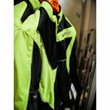 Geacă Moto din Textil SIXGEAR PATROL · Negru / Verde-Fluo  - 8
