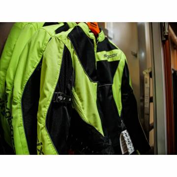 Geacă Moto din Textil SIXGEAR PATROL · Negru / Verde-Fluo  - 6