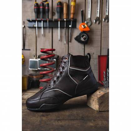 Ghete Moto din Piele & Textil BERING ESCAPE · Maro  - 1