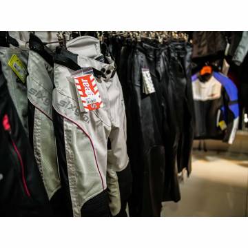 Pantaloni Moto Damă din Textil SIXGEAR LUNA · Negru / Alb  - 2