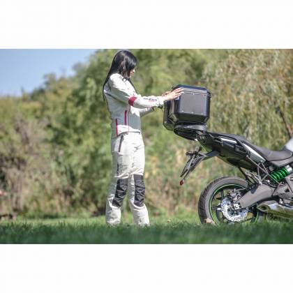 Pantaloni Moto Damă din Textil SPEED UP PIXIE · Alb / Negru  - 2