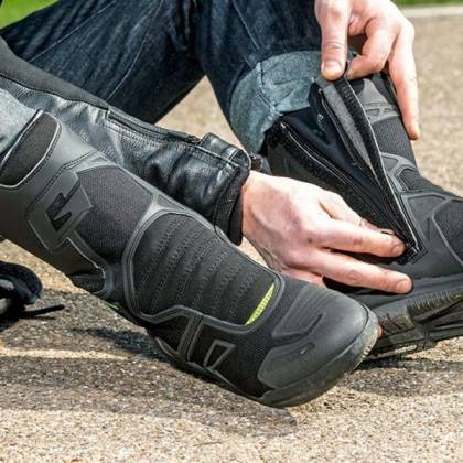 Ghete Moto GoreTex GAERNE G-HELIUM · Negru / Verde-Fluo  - 3