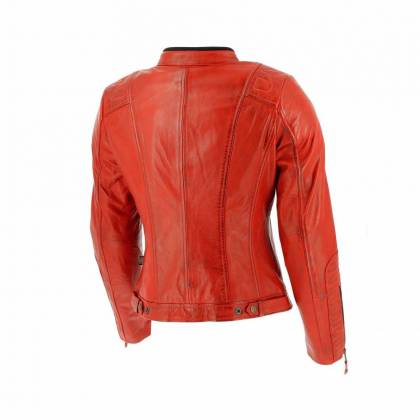 Geacă Moto Damă din Piele RICHA LAUSANNE · Roșu  - 1