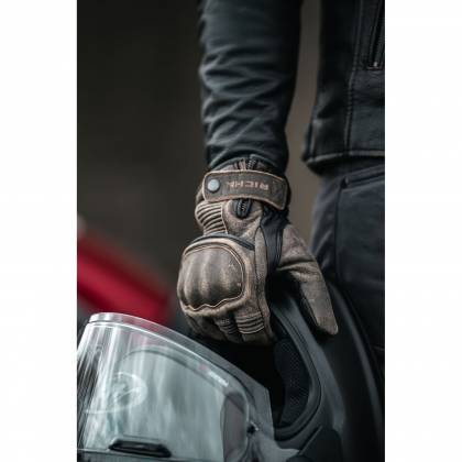 Mănuși Moto din Piele RICHA BOBBER · Gri  - 2