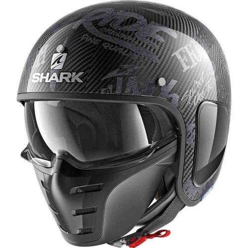 Cască Moto Open Face SHARK S-DRAK CARBON FREESTYLE CUP · Negru 