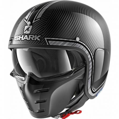 Cască Moto Open Face SHARK S-DRAK CARBON VINTA · Negru / Gri 