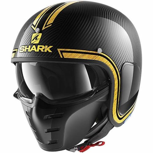 Cască Moto Open Face SHARK S-DRAK CARBON VINTA · Negru / Auriu 