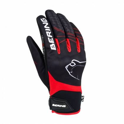 Mănuși Moto Damă din Textil BERING LADY GRISSOM · Negru / Roșu  - 0