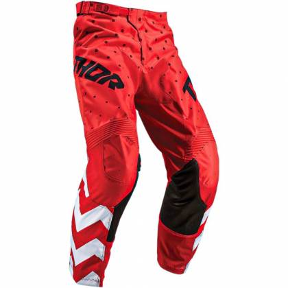 Pantaloni Enduro - Cross THOR PULSE STUNNER S9 · Roșu / Alb  - 0