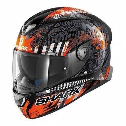 Cască Moto Integrală SHARK SKWAL 2 SWITCH RIDER MODEL cu Lumini LED · Negru / Portocaliu  - 0