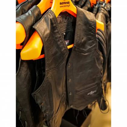 Vestă Moto din Piele SPEED UP INDIAN · Negru  - 1