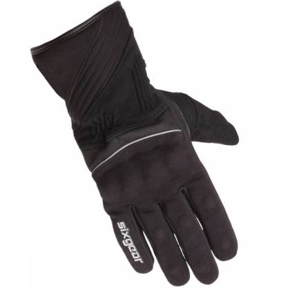 Mănuși Moto din Piele & Textil SIXGEAR HUSKY · Negru  - 1