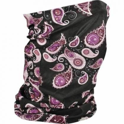 Eșarfă Moto ZAN HEADGEAR PURPLE PAISLEY · Negru / Mov  - 0