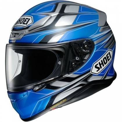 Cască Moto Integrală SHOEI NXR Rumpus TC-2 · Negru / Gri / Albastru  - 0