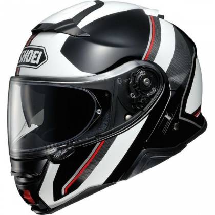 Cască Moto Flip-Up SHOEI NEOTEC-II EXCURSION TC-6 · Alb / Negru / Roșu  - 0