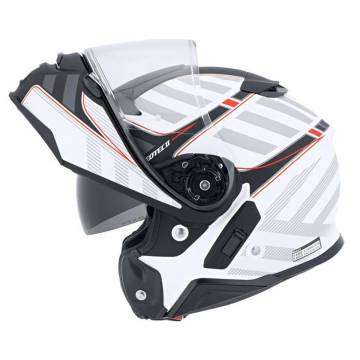 Cască Moto Flip-Up SHOEI NEOTEC-II SPLICER TC-6 · Negru / Alb / Roșu / Gri  - 3