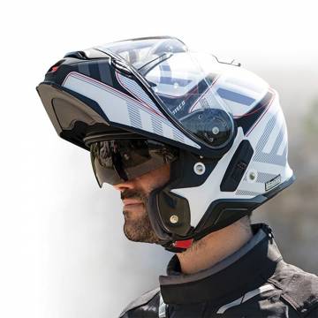 Cască Moto Flip-Up SHOEI NEOTEC-II SPLICER TC-6 · Negru / Alb / Roșu / Gri  - 1