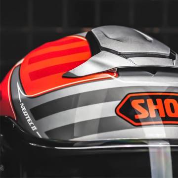 Cască Moto Flip-Up SHOEI NEOTEC-II SPLICER TC-8 · Negru / Gri / Portocaliu  - 1