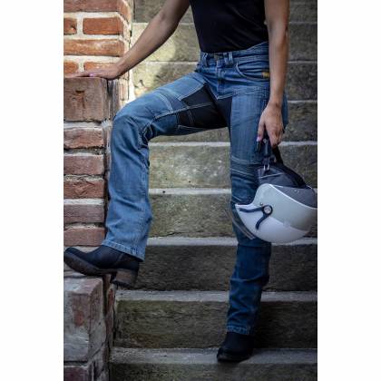 Blugi Moto Damă cu Kevlar TRILOBITE PARADO LADY · Albastru  - 5