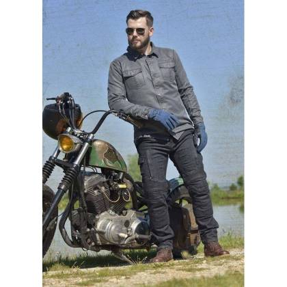 Blugi Moto cu Kevlar TRILOBITE ACID SCRAMBLER · Negru  - 1