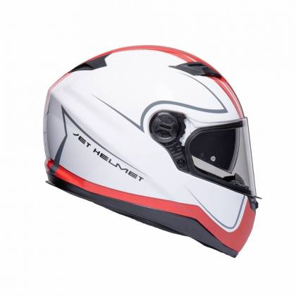 Cască Moto Integrală JET FIGHTER SV MONT · Alb / Roșu  - 1