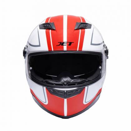 Cască Moto Integrală JET FIGHTER SV MONT · Alb / Roșu  - 2