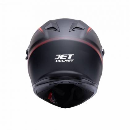 Cască Moto Integrală JET FIGHTER SV STRIPE · Negru / Roșu Mat  - 1