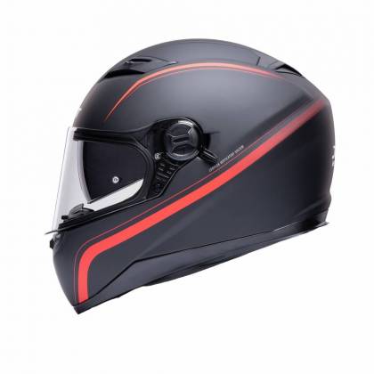 Cască Moto Integrală JET FIGHTER SV STRIPE · Negru / Roșu Mat  - 2