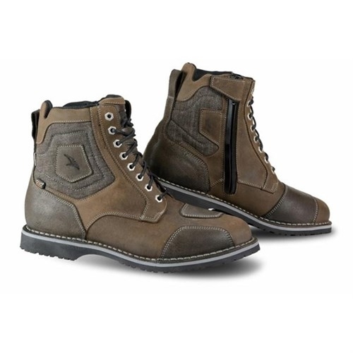 Ghete Moto din Piele & Textil FALCO RANGER · Maro 