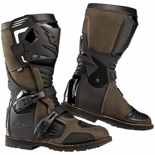 Cizme Moto din Piele & Textil FALCO AVANTOUR · Negru / Maro 